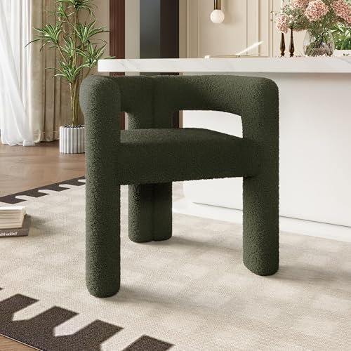 Ergonomischer Sessel mit Premium Teddy Flor, Einzigartiges Design, vielseitig einsetzbar Moderner Allrounder-Sessel Robust, stylisch & blitzschnell montiert (Smaragdgrün) von Rosebibi