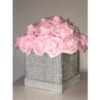 strass Blumenkasten, Bling Box, Rosenkasten, Luxus Glam Decor, Vanity Office Home Blumen von Rosecreationsbyvs
