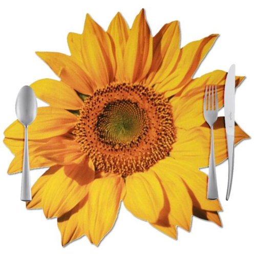 ROSEMARIE SCHULZ® 6 Tischsets rund Motiv Sonnen-Blume von Rosemarie Schulz