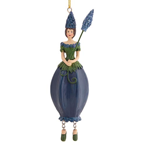 ROSEMARIE SCHULZ Blumen Mädchen Figur Traubenhyanzinthe blau zum Hängen Flower Fairy Dekofigur Blumenfigur Skulptur Blumenkinder von ROSEMARIE SCHULZ