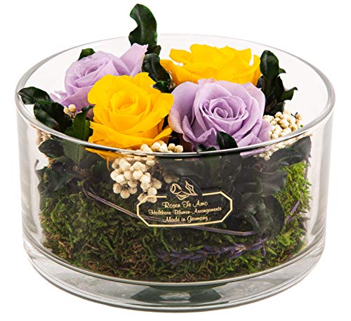 Rosen-Te-Amo | Muttertag Infinity Rosen| konservierte ewige Rosen | duftend | handgefertigt mit echten Deko-Foliage | Geschenkbox | Blumenstrauß originelles Design ||Geschenk Frauen Mama Freundin Oma von Rosen-Te-Amo