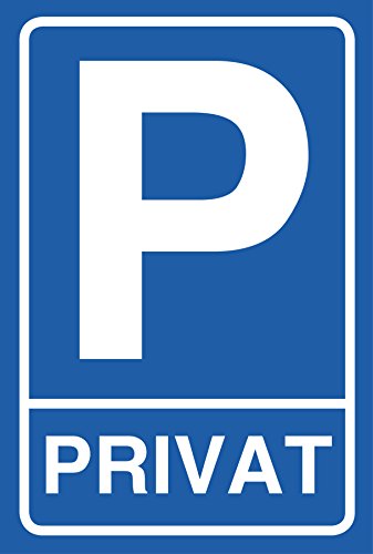 Parkplatz Schild privat Parken | 30 x 20 cm |"Privat-Parkplatz" | Hinweisschild 3mm | Parkplatzschild stabile Hartschaumplatte von Rosenbaum Offsetdruck
