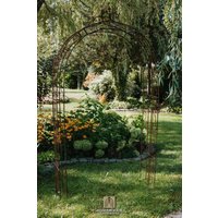 Rosenbogen Lea Spitze Aus Metall 260 cm Edelrost von RosenbogeGartenkunst