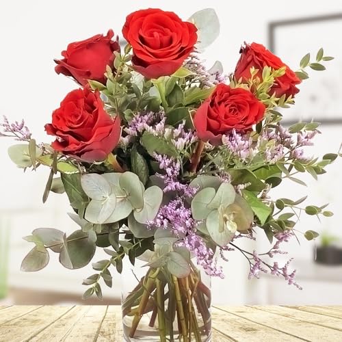 Blumenstrauß Valentinstag mit roten Rosen von Rosenbote