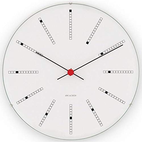 Arne Jacobsen Wanduhr Ø16 cm Bankers Originaldesign Kreative Details, Weiss von Rosendahl
