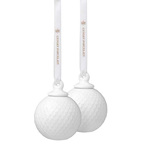 Lyngby Porcelæn Dekorationskugel Ø5 cm 2 Stck. Rhombe Porzellan, Weiss Lyngby Porcelæn Dekorationskugel Ø5 cm 2 Stck. Rhombe Porzellan, Weiss von DANMARK LYNGBY