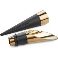 Rosendahl - Grand Cru Weinflaschenverschluss und Ausgießer H 9 cm, Messing / schwarz (2er-Set) von Rosendahl