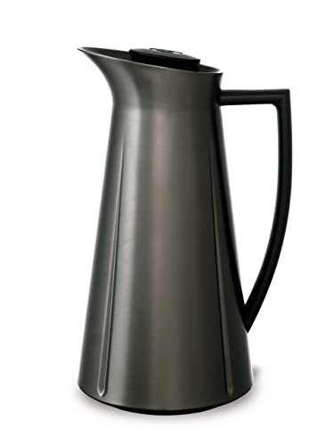 Rosendahl Grand Cru Thermoskanne, Kanne für Kaffee und Tee, Stahlkanne mit doppelwandigen Einsatz, vielfältige Kaffeekanne und Teekanne für Zuhause oder im Büro, Fassungsvermögen 1 L, Gun Metallic, 5709513270171 von Rosendahl