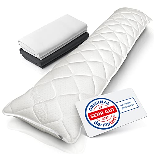 Rosenkern® Seitenschläferkissen mit Bezug 40 x 145 cm - Lagerungskissen für bessere Schlaflage - Pregnancy Pillow - Made in Germany - Bodypillow Kissen 40x145 für Seitenschläfer von Rosenkern