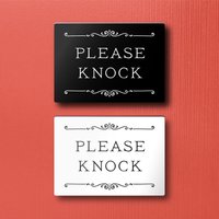 Bitte Klopfen Sie Zeichen - Leicht Und Einfach Zu Installieren, Moderne Designs, Auf Bestellung Gefertigt von RosenkranzAndCo