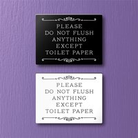 Bitte Nicht Flush Alles Außer Toilettenpapier Schild - Leicht Und Einfach Zu Installieren, Moderne Designs, Auf Bestellung Gefertigt von RosenkranzAndCo
