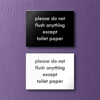 Bitte Nicht Flush Alles Außer Toilettenpapier Schild - Leicht Und Einfach Zu Installieren, Moderne Designs, Auf Bestellung Gefertigt Bitte Nicht Flush Alles Außer Toilettenpapier Schild - Leicht Und Einfach Zu Installieren, Moderne Designs, Auf Bestellung Gefertigt von RosenkranzAndCo