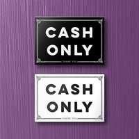 Cash Only Sign - Für Restaurant, Geschäft Usw. Leicht Und Einfach Zu Installieren, Modernes Design, Auf Bestellung Gefertigt von RosenkranzAndCo