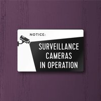 Surveillance Cameras in Operation Sign - Leicht Und Einfach Zu Installieren, Moderne Designs, Auf Bestellung Gefertigt. Mit Kamera-Symbol Surveillance Cameras in Operation Sign - Leicht Und Einfach Zu Installieren, Moderne Designs, Auf Bestellung Gefertigt. Mit Kamera-Symbol von RosenkranzAndCo