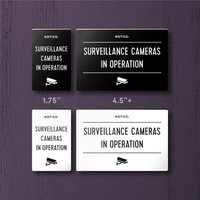 Surveillance Cameras in Operation Sign - Leicht Und Einfach Zu Installieren, Moderne Designs, Auf Bestellung Gefertigt. Mit Kamera-Symbol Surveillance Cameras in Operation Sign - Leicht Und Einfach Zu Installieren, Moderne Designs, Auf Bestellung Gefertigt. Mit Kamera-Symbol von RosenkranzAndCo