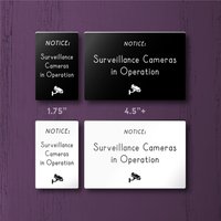 Surveillance Cameras in Operation Sign - Leicht Und Einfach Zu Installieren, Moderne Designs, Auf Bestellung Gefertigt. Mit Kamera-Symbol Surveillance Cameras in Operation Sign - Leicht Und Einfach Zu Installieren, Moderne Designs, Auf Bestellung Gefertigt. Mit Kamera-Symbol von RosenkranzAndCo