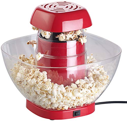 Rosenstein & Söhne Popcorn Gerät: Heißluft-Popcorn-Maschine mit Auffangschale, für 80 g Mais, 1.200 Watt (Retro-Heißluft-Popcorn-Maschinen, Popcornzubereiter, Profi Popkorn) von Rosenstein & Söhne