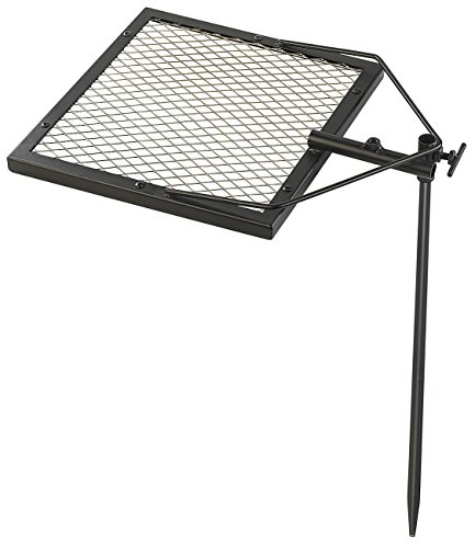 Rosenstein & Söhne Camping Grillrost: Mobiler Lagerfeuer-Grillrost mit Erdspieß, 36 x 36 cm (Grillgitter, Angler-Grill, Grillspiesse) von Rosenstein & Söhne