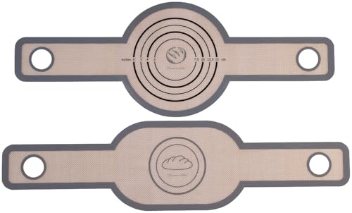 Rosenstein & Söhne Teigtransfer-Backmatte: 2er-Set Silikon-Brotschlingen, oval und rund, wiederverwendbar (Silikon Backmatte lebensmittelecht, für Dutch Oven, Fritteuse) Rosenstein & Söhne Teigtransfer-Backmatte: 2er-Set Silikon-Brotschlingen, oval und rund, wiederverwendbar (Silikon Backmatte lebensmittelecht, für Dutch Oven, Fritteuse) von Rosenstein & Söhne