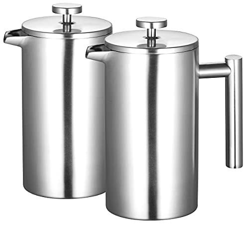 Rosenstein & Söhne Frenchpress-Kannen: 2er-Set Thermo-Kaffeebereiter, French-Press, Edelstahl, 1 Liter (Kaffeebereiter doppelwandig, Press-Kaffeemaschine) Rosenstein & Söhne Frenchpress-Kannen: 2er-Set Thermo-Kaffeebereiter, French-Press, Edelstahl, 1 Liter (Kaffeebereiter doppelwandig, Press-Kaffeemaschine) von Rosenstein & Söhne