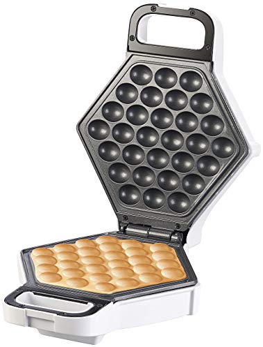 Rosenstein & Söhne Bubble Waffel Maker: Waffeleisen für Bubble Waffeln nach Hong-Kong-Art, Anti-Haft, 700 Watt (Waffelmaker, Bubblewaffeleisen, Süßigkeiten) von Rosenstein & Söhne