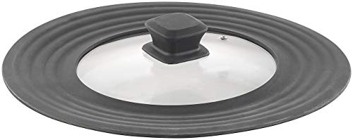 Rosenstein & Söhne Deckel: Universal-Silikonrand-Glasdeckel für Töpfe & Pfannen mit Ø 18-28 cm (Topfdeckel, Universaldeckel für Töpfe, Küchenhelfer) von Rosenstein & Söhne