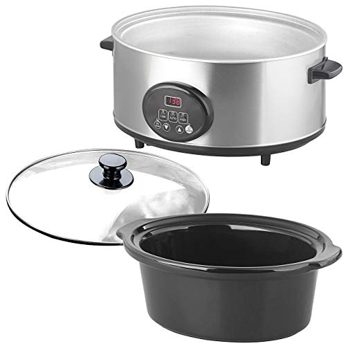 Rosenstein & Söhne Slow Cooker: Schongarer mit Keramik-Einsatz 4,5 l, 2 Temperaturen, Warmhalte, 280W (Sous Vide Garer, Elektrotopf, Temperaturregler) von Rosenstein & Söhne