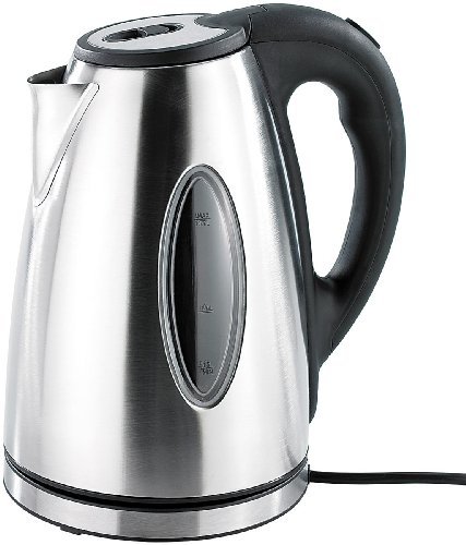Rosenstein & Söhne Kabelloser Wasserkocher: Edelstahl-Wasserkocher WSK-150.b mit Kalkfilter, 1,7 Liter (mit Kabel, schnurloser, Thermoskanne) von Rosenstein & Söhne