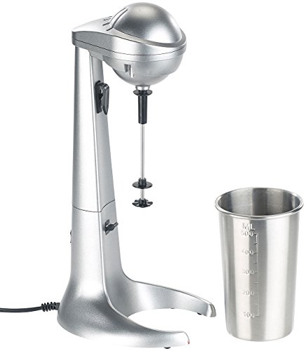 Rosenstein & Söhne Milchshaker: Elektrischer Drink-Mixer mit Edelstahl-Becher, 65 Watt (Milchshaker elektrisch, Milchshake Mixer, Geschenk Herren) von Rosenstein & Söhne