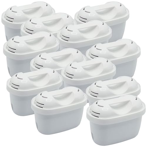 Rosenstein & Söhne Wasserfilter Kartuschen: 12er-Set Filterkartuschen für Brita Maxtra & kompatible Systeme, oval (Filterpatronen für Wasserfilter) von Rosenstein & Söhne
