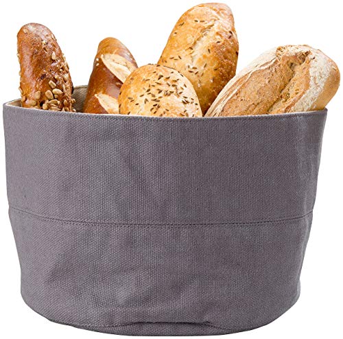 Rosenstein & Söhne Brotkorb Stoff: Brotkorb aus 100% Baumwolle, waschbar, Ø 20 cm (Stoff waschbar, Frühstücksbeutel, Beutel) von Rosenstein & Söhne
