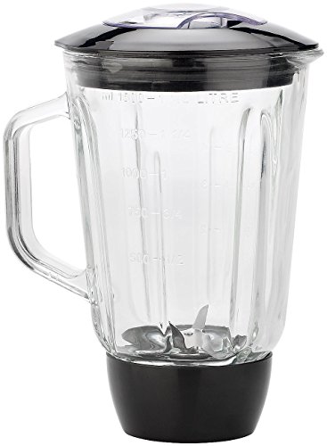 Rosenstein & Söhne Zubehör zu Küchenmaschine Glas: Glas-Mixer-Aufsatz für KM-4212 & KM-6618 (Küchenmaschine Glasbehälter, Kuechenmaschine, Handmixer) von Rosenstein & Söhne