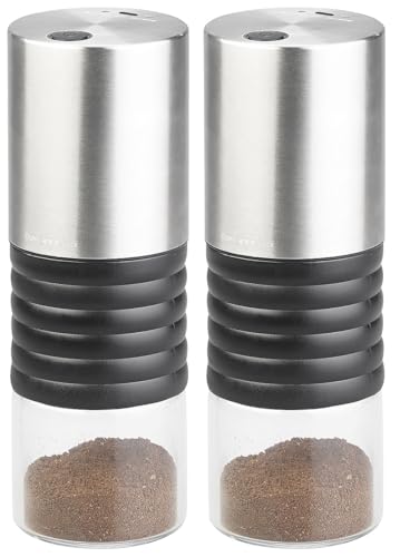 Rosenstein & Söhne Akkukaffeemühle: 2er-Set elektrische Akku-Kaffeemühlen mit Keramik-Mahlwerk, USB (Reise-Kaffeemühle, Kaffeemühle Akkubetrieb) von Rosenstein & Söhne