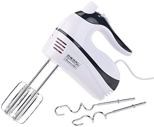 Rosenstein & Söhne Handmixer: Handrührer mit 5 Geschwindigkeiten & Turbo, 4 Haken, bis 500 Watt (Quirl, Rühr Mixer, Küchenhelfer) von Rosenstein & Söhne