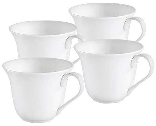 Rosenstein & Söhne Herztasse: 4er-Set Porzellan-Tassen in Herzform (Tassen für Kaffees, Tasse Herzformn, Schokolade) von Rosenstein & Söhne