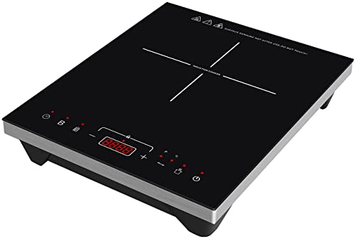 Rosenstein & Söhne Induktionskochfeld: Induktions-Kochplatte, 12-26 cm, Touch-Tasten, 2.000 W, bis 240 °C (Induktionskochplatten, Herdplatte Induktion, Induktionskoch) von Rosenstein & Söhne