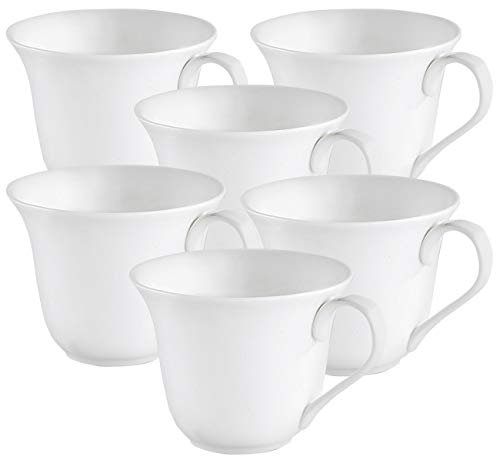 Rosenstein & Söhne Keramiktassen: 6er-Set Porzellan-Tassen in Herzform (Tassen für Tees, Henkel-Tasse für Tee, Mitbringsel) von Rosenstein & Söhne