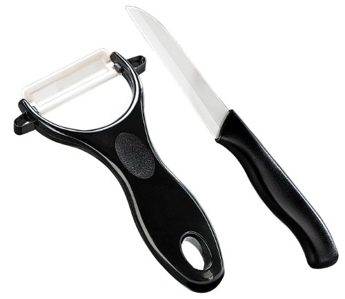 Rosenstein & Söhne Keramikschäler: Keramik-Messer & Schäler (PEARL Edition) (Spargelschäler, Gemüseschäler, Apfelschneider) von Rosenstein & Söhne