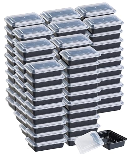 Rosenstein & Söhne Lunchboxen Mikrowelle: 100er-Set Lebensmittel-Boxen mit Deckeln, 800 ml (Mehrweg-Menüschalen, Essen-Box-Set) von Rosenstein & Söhne