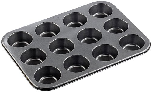 Rosenstein & Söhne Muffinblech: Antihaftbeschichtetes Backblech für 12 Muffins mit 7 cm Durchmesser (Muffinform, Muffinbackblech, Muffin) von Rosenstein & Söhne
