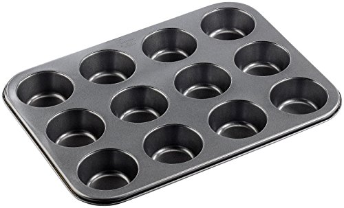 Rosenstein & Söhne Muffinform: Antihaftbeschichtetes Backblech für 12 Muffins mit 7 cm Durchmesser (Muffinbackblech, Muffinbackform, Muffin) von Rosenstein & Söhne