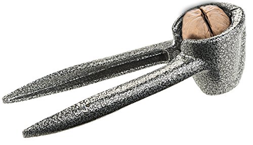 Rosenstein & Söhne Nussknacker Metall: 2in1-Trichter-Nussknacker und Sektzange aus Vollmetall, 18,5 cm (Zange, Trichterform, Weihnachten) von Rosenstein & Söhne