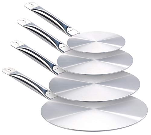 Rosenstein & Söhne Induktionsadapter: 4 Universal-Adapterplatten für Induktions-Kochfelder, Ø 14/20/24/28 cm (Adapter für Induktion, Adapter für Induktionskochfeld, Kochgeschirr) von Rosenstein & Söhne