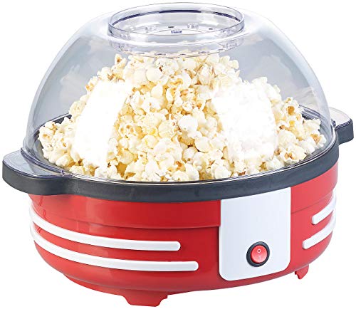 Rosenstein & Söhne Popcorntopf: Retro-Popcorn-Maschine mit Rührwerk und Antihaftbeschichtung, 850 Watt (Popcorn Maker, Popcorn-Pfanne, Profi Popcornmaschine Motor) von Rosenstein & Söhne