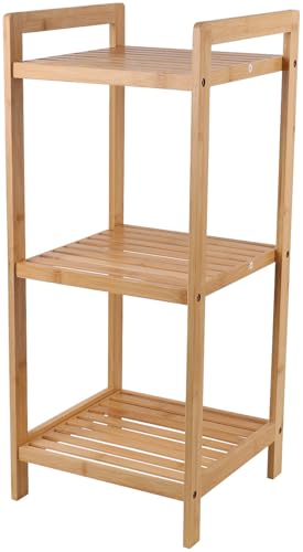Rosenstein & Söhne Regal: Bambus-Standregal mit 3 Ablagen, 30 x 30 x 70 cm, Bambus (Bad Regal, Aufbewahrung Kinderzimmer, Handtuch) von Rosenstein & Söhne