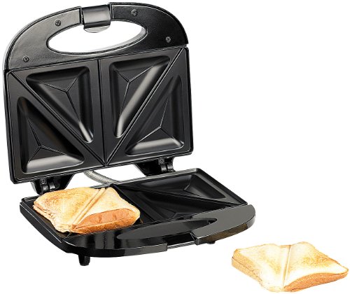 Rosenstein & Söhne Sandwitchmaker: Antihaft-beschichteter Sandwich-Toaster für 4 Portionen, 750 Watt (Sandwich Toster, Sandwichgrill, Kontaktgrill) von Rosenstein & Söhne