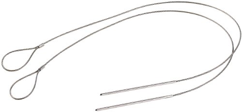 Rosenstein & Söhne Grillspieße Edelstahl: Edelstahl Schaschlikdraht, 2er-Set (Schaschlik Draht, BBQ-Drähte, Drahtseil) von Rosenstein & Söhne