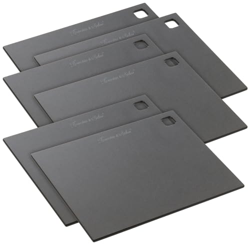 Rosenstein & Söhne Käseschneidebretter: 6er-Set Holzfaser-Schneidebretter, spülmaschinenfest, 30 x 23,5 cm (Frühstücksbrett Holz, Holzschneidbretter, Küchenhelfer) von Rosenstein & Söhne