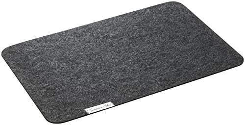 Rosenstein & Söhne Tischset: 12er-Set Abwaschbare Filz-Tischmatten, dunkelgrau, 45 x 30 cm (Filz Pfannenuntersetzer, Tischunterlagen, Pfannen) von Rosenstein & Söhne