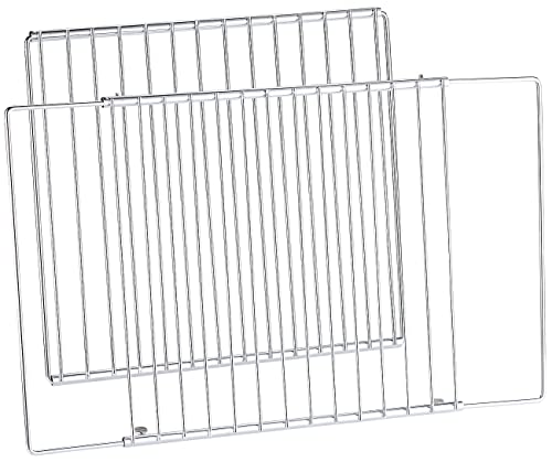 Rosenstein & Söhne Grillrost ausziehbar: 2er-Set Universal-Backofenroste, ausziehbar von 35-61 cm, 32 cm tief (Backrost, Universal Grillrost, Backofen Blech) von Rosenstein & Söhne